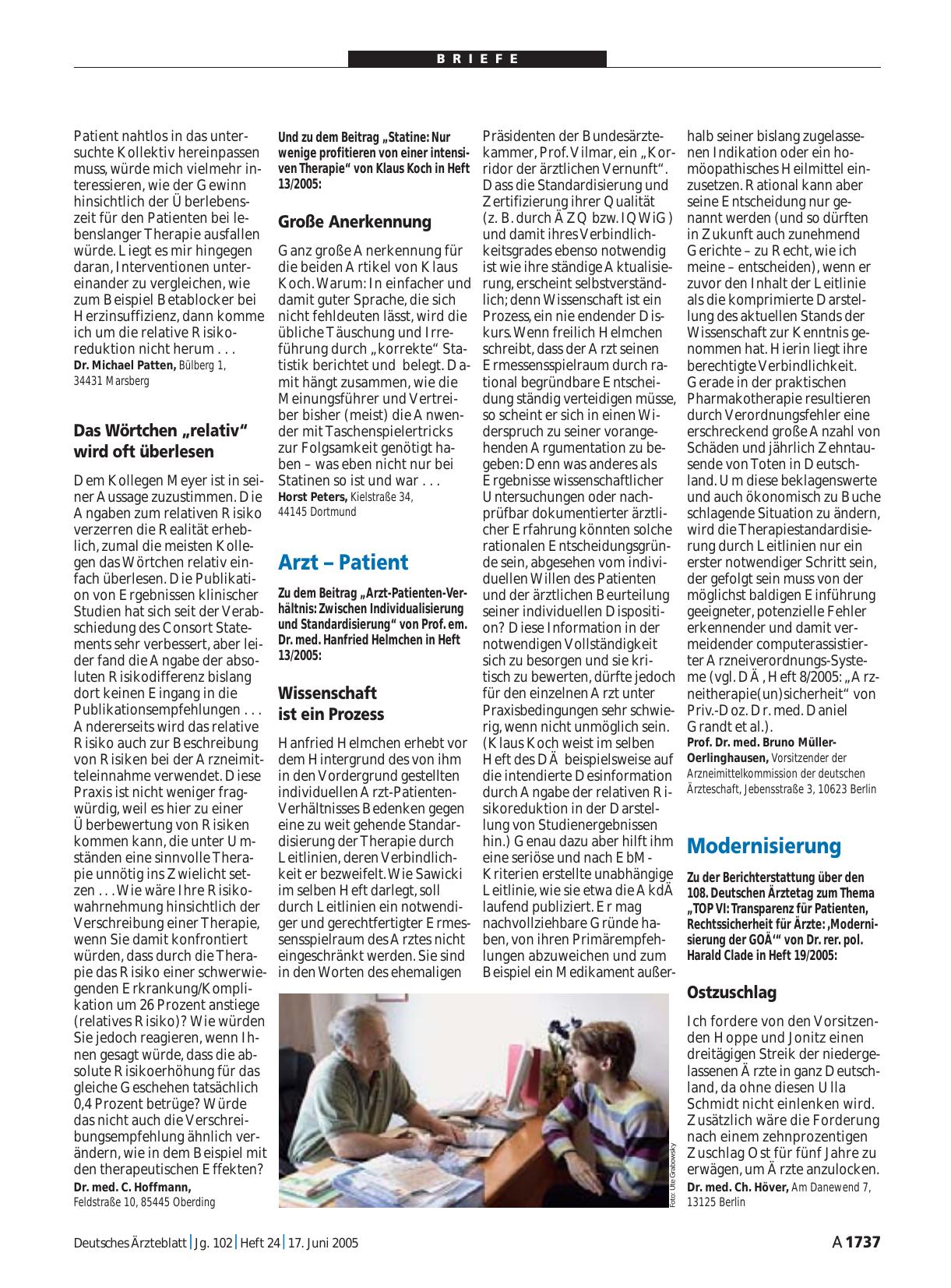 Vorschauseite 1: Arzt – Patient: Wissenschaft ist ein Prozess