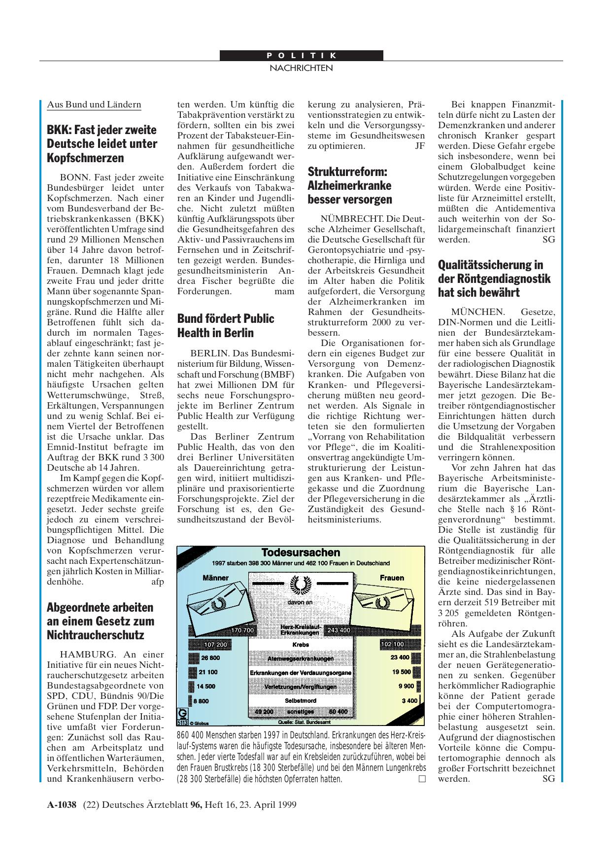 Vorschauseite 1: Bund fördert Public Health in Berlin