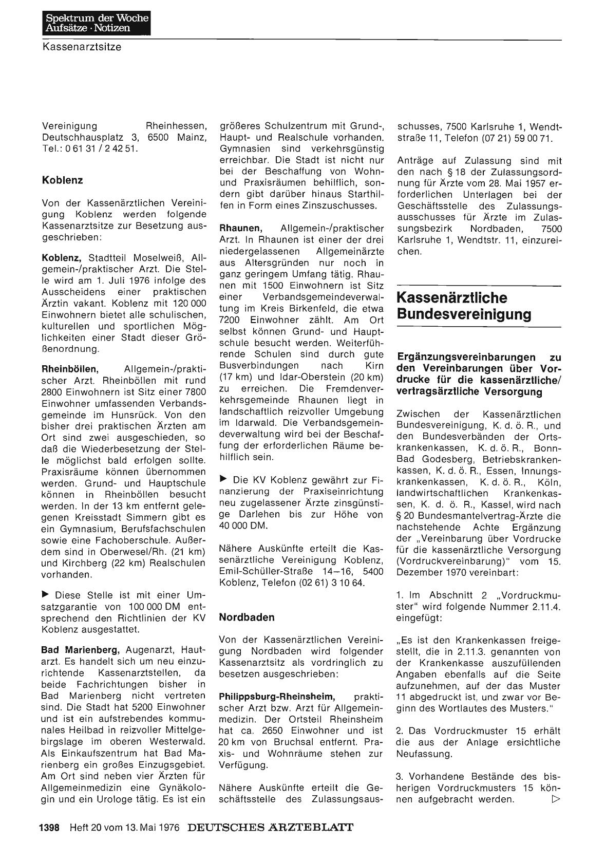 Vorschauseite 1: Kassenärztliche Bundesvereinigung