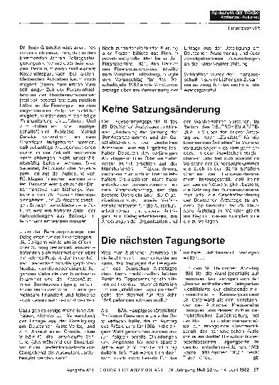 Vorschauseite 1: Die nächsten Tagungsorte