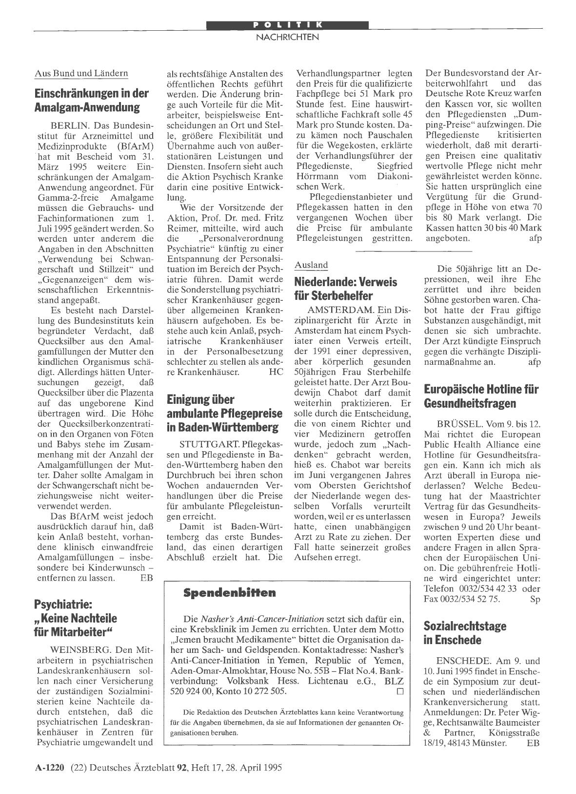 Vorschauseite 1: Europäische Hotline für Gesundheitsfragen