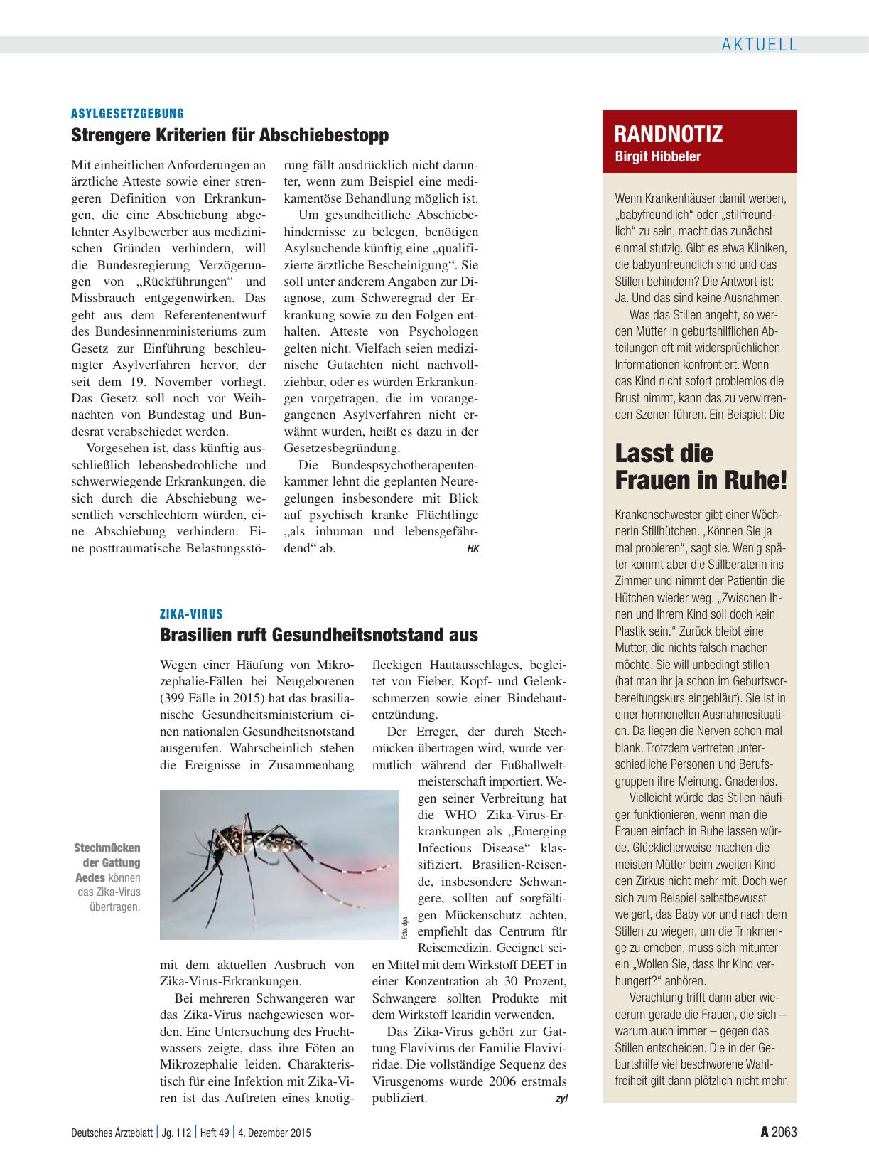 Vorschauseite 1: Randnotiz: Lasst die Frauen in Ruhe!
