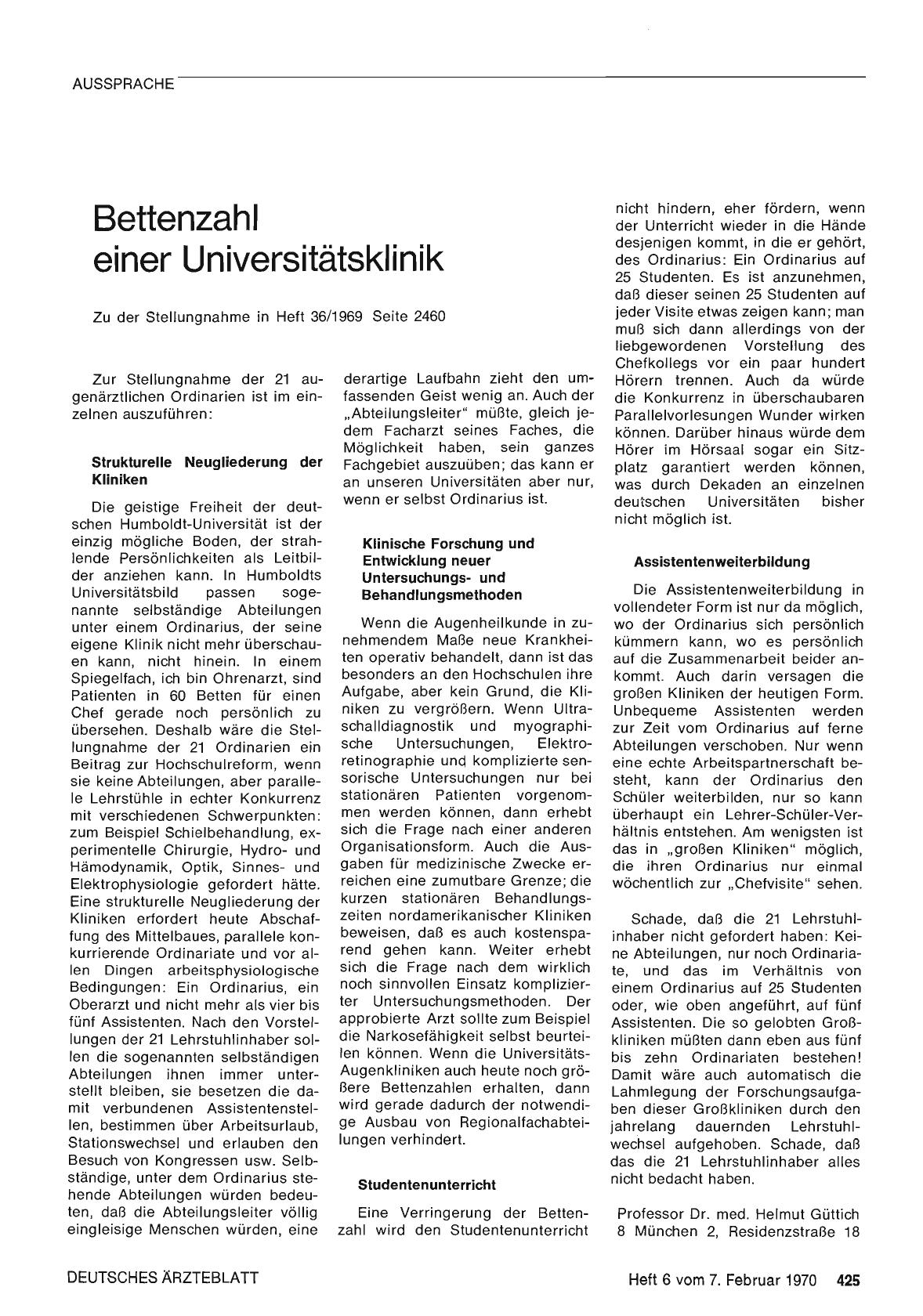 Vorschauseite 1: Bettenzahl einer Universitätsklinik