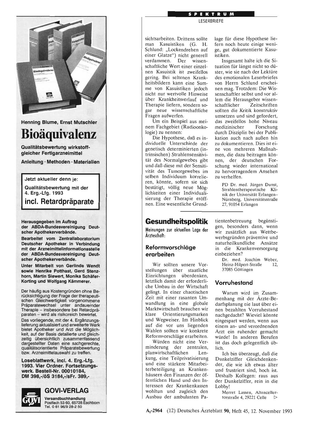 Vorschauseite 1: Gesundheitspolitik: Reformvorschläge erarbeiten