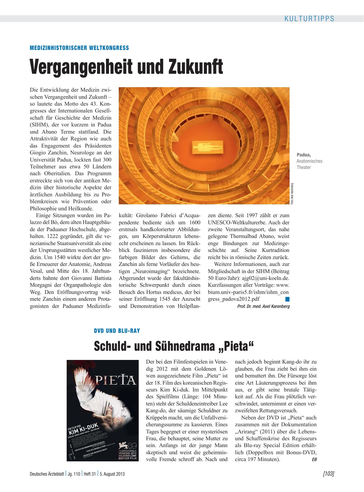 Vorschauseite 1: DVD und Blu-ray: Schuldund Sühnedrama „Pieta“
