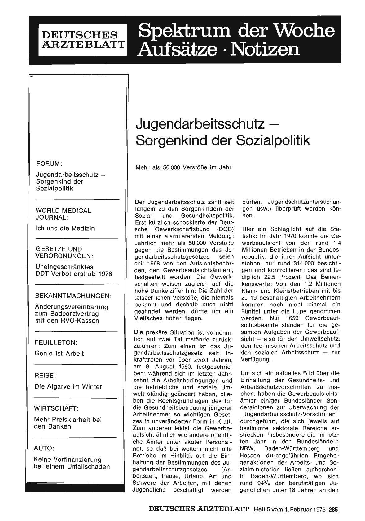 Vorschauseite 1: Jugendarbeitsschutz - Sorgenkind der Sozialpolitik: Mehr als 50 000 Verstöße im Jahr