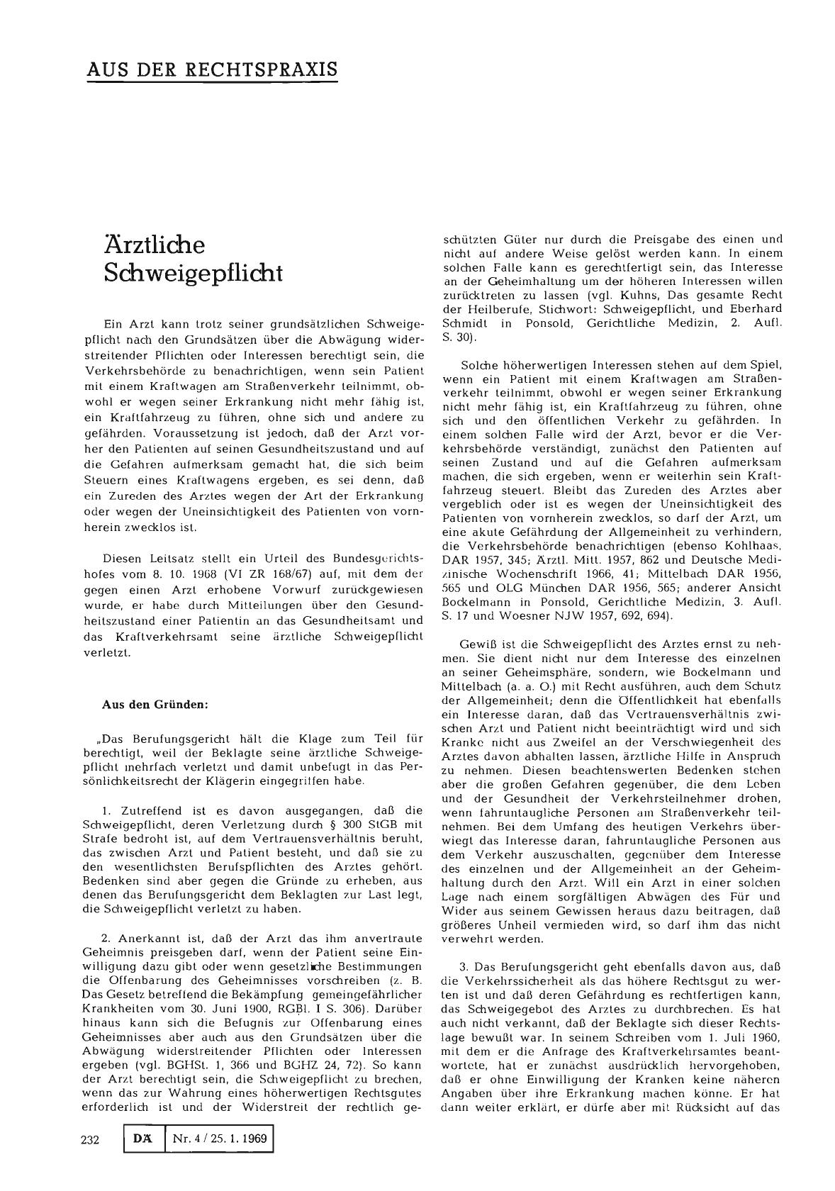 Vorschauseite 1: Ärztliche Schweigepflicht