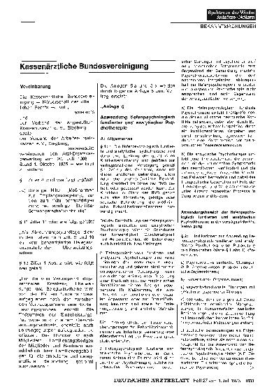 Vorschauseite 1: Kassenärztliche Bundesvereinigung