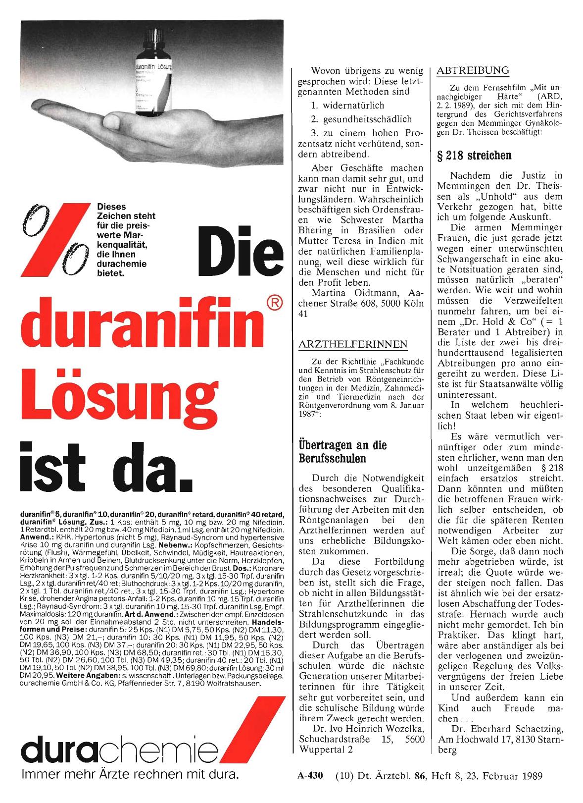 Vorschauseite 1: ABTREIBUNG: § 218 streichen