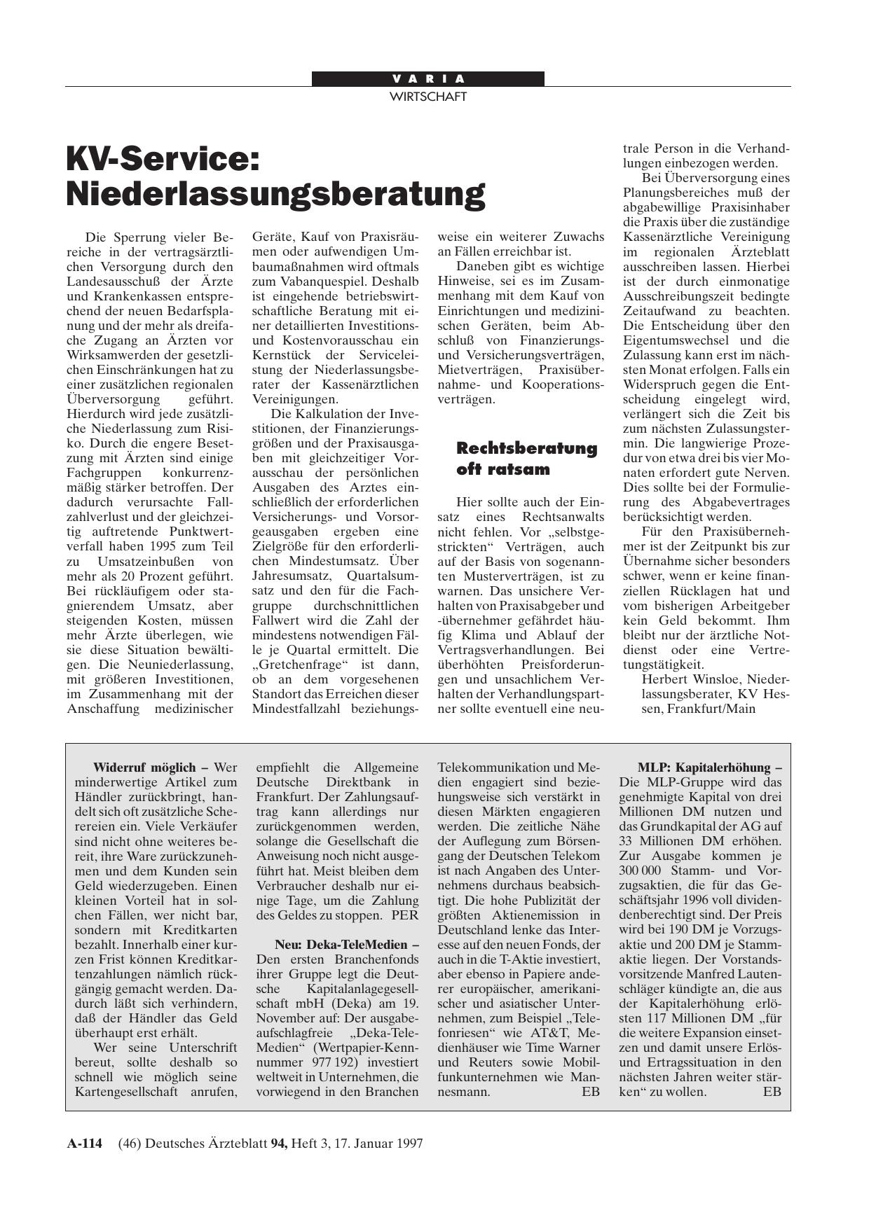 Vorschauseite 1: MLP: Kapitalerhöhung