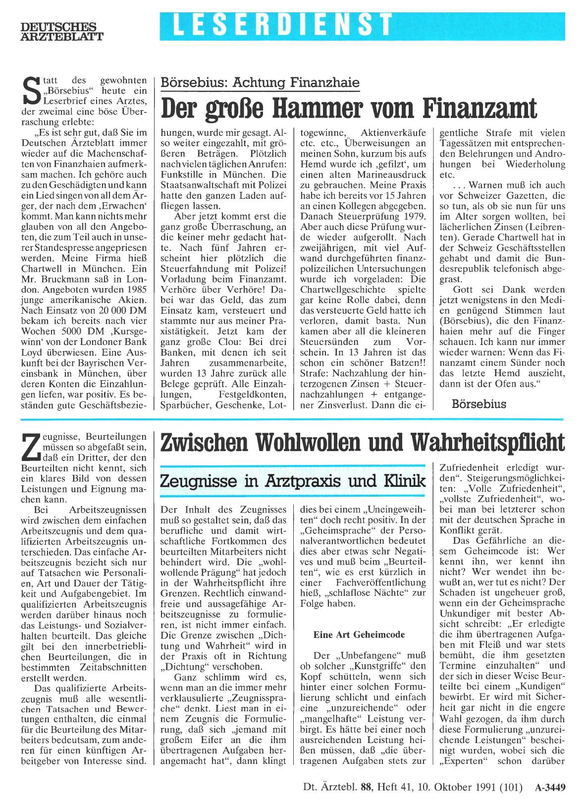 Vorschauseite 1: Börsebius: Achtung Finanzhaie – Der große Hammer vom Finanzamt