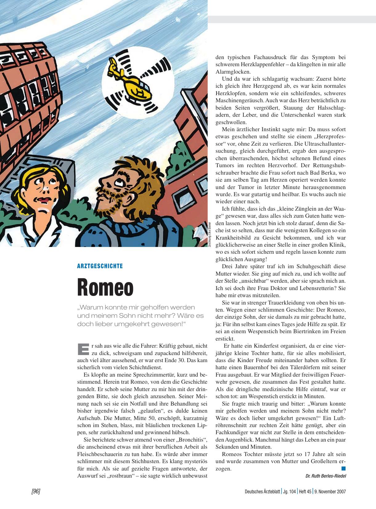 Vorschauseite 1: Arztgeschichte: Romeo