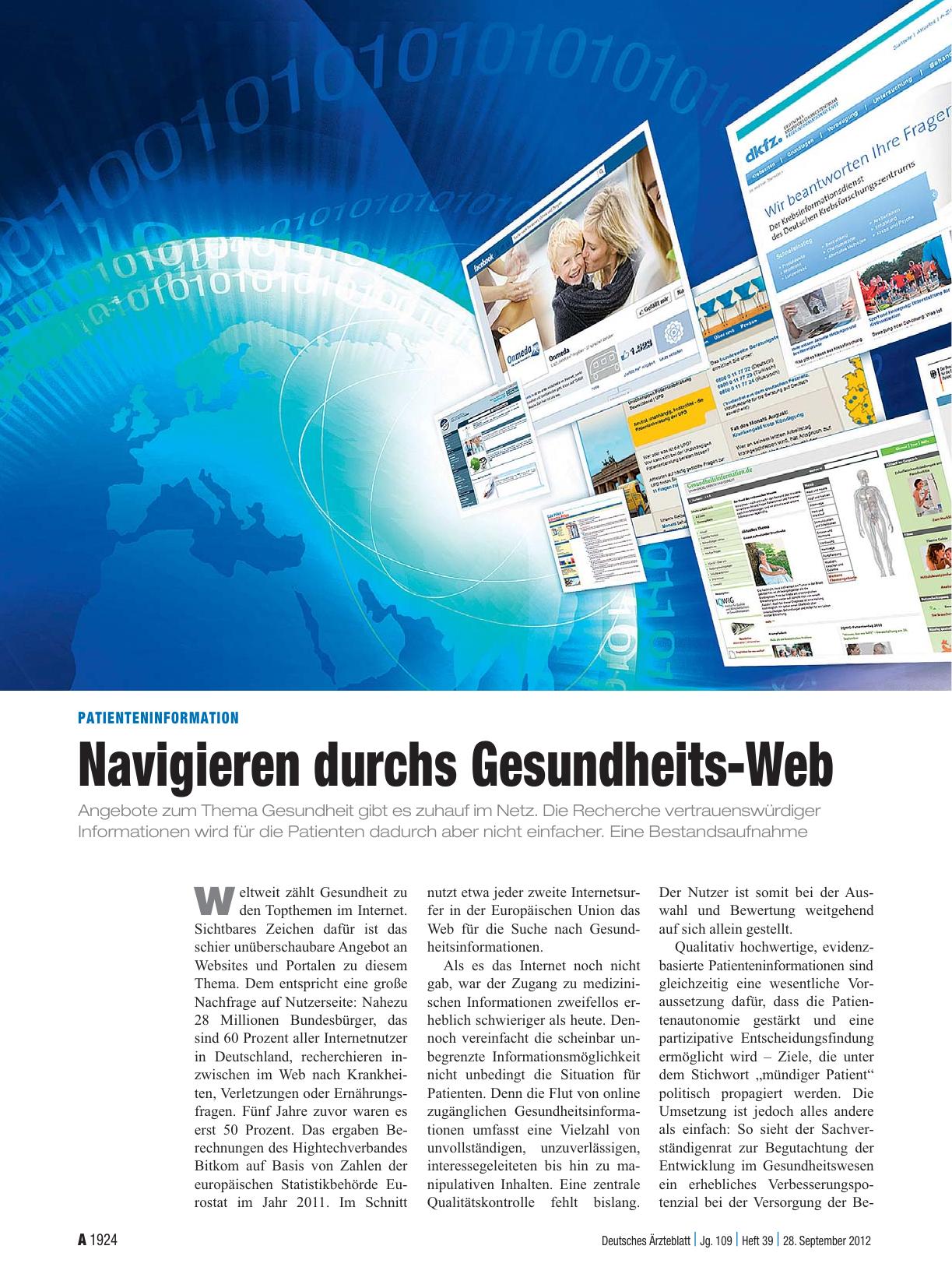 Vorschauseite 1: Patienteninformation: Navigieren durchs Gesundheits-Web