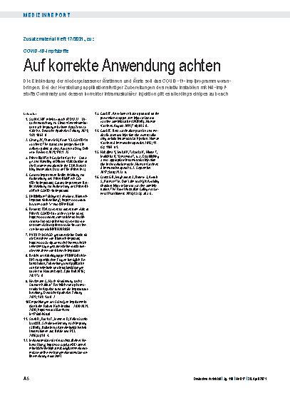 Vorschauseite 5: COVID-19-Impfstoffe: Auf korrekte Anwendung achten