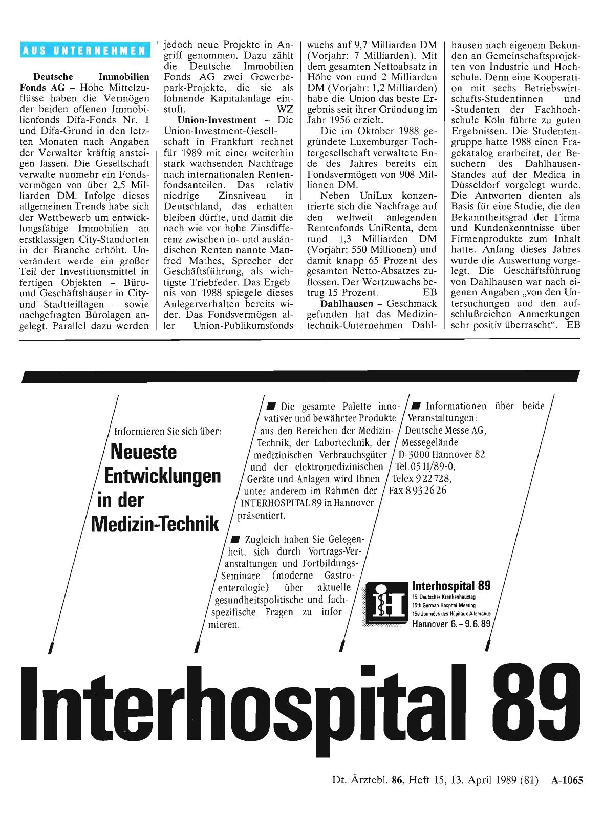 Vorschauseite 1: Aus Unternehmen