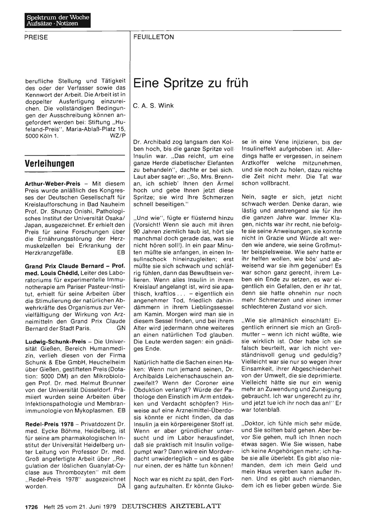 Vorschauseite 1: Verleihungen