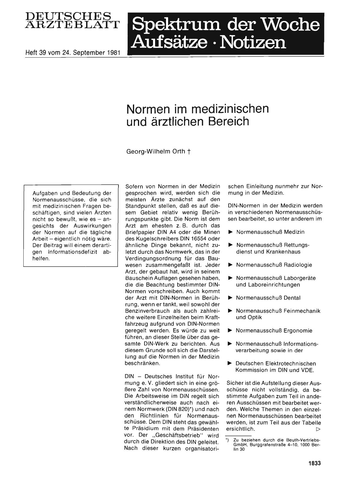 Vorschauseite 1: Normen im medizinischen und ärztlichen Bereich
