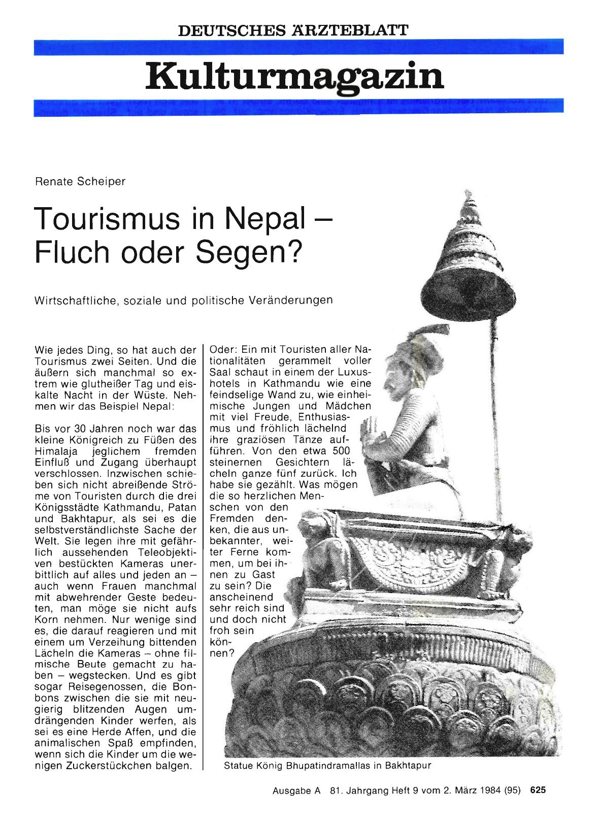 Vorschauseite 1: Tourismus in Nepal — Fluch oder Segen?