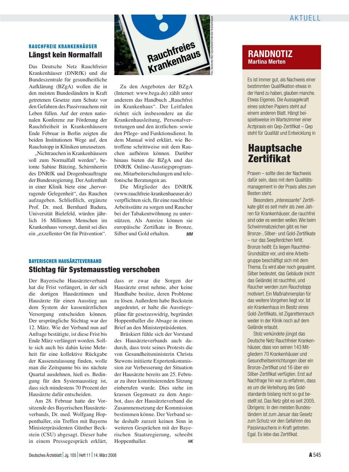 Vorschauseite 1: Randnotiz: Hauptsache Zertifikat