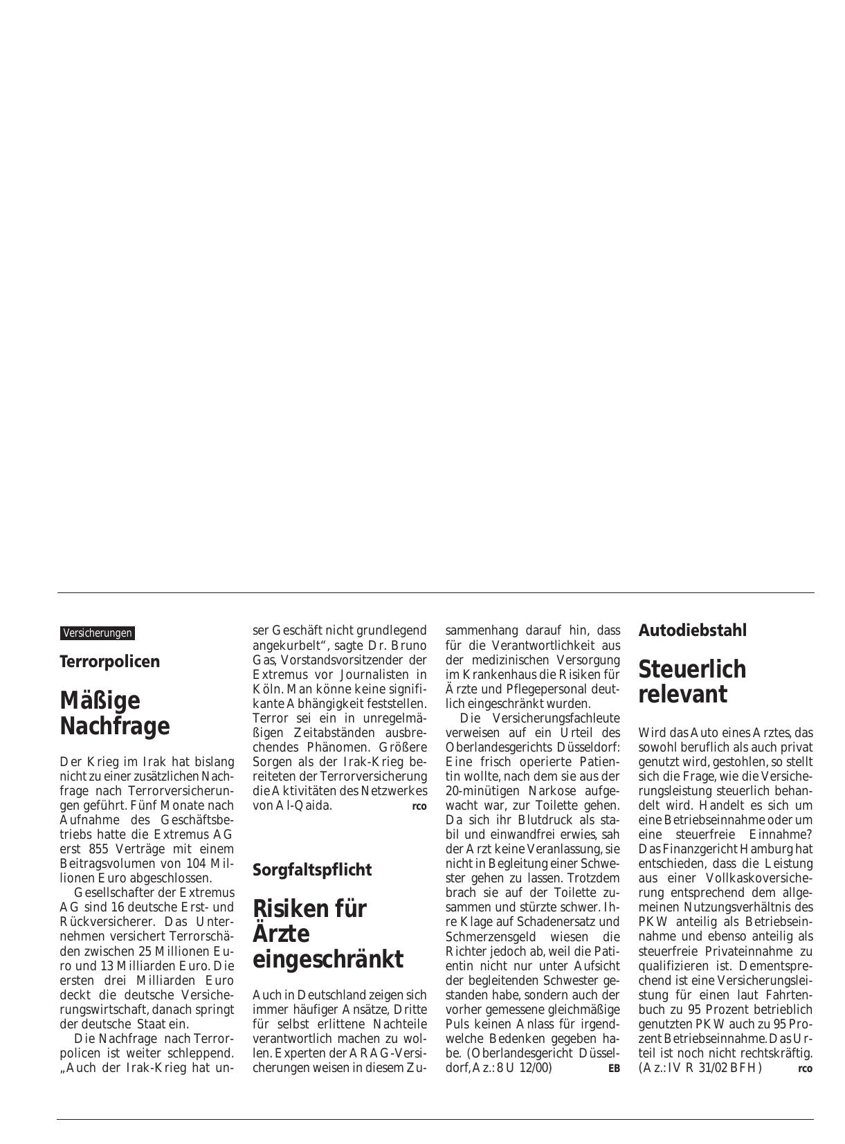 Vorschauseite 1: Autodiebstahl: Steuerlich relevant