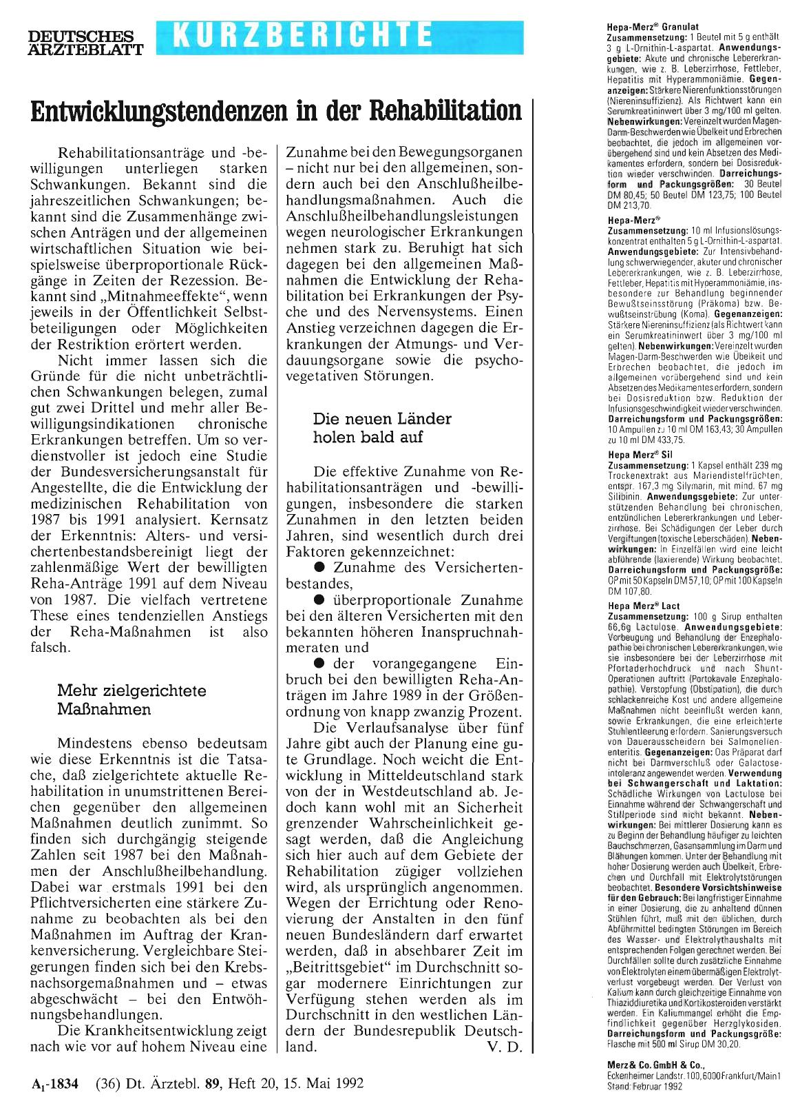 Vorschauseite 1: Entwicklungstendenzen in der Rehabilitation