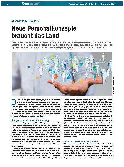 Vorschauseite 1: Krankenhausstrategie: Neue Personalkonzepte braucht das Land
