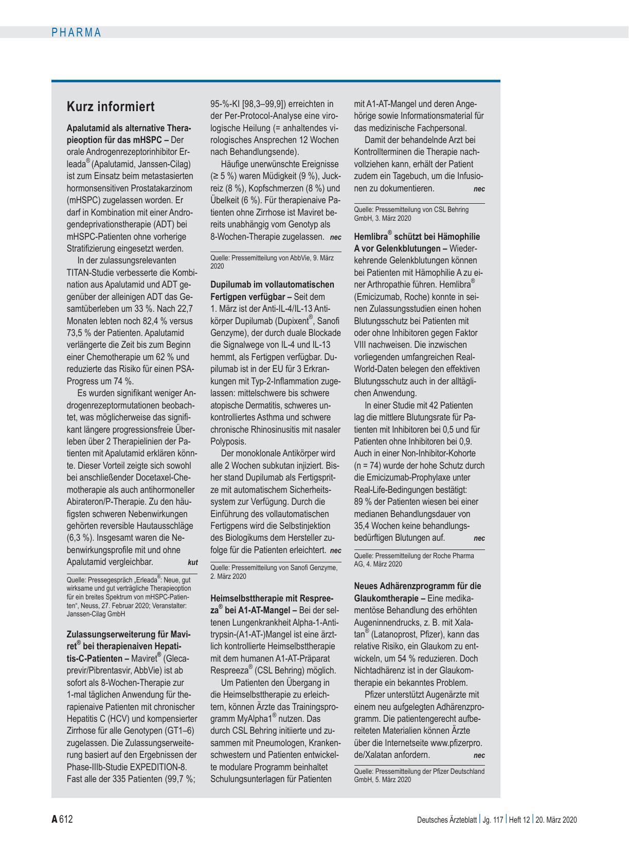 Vorschauseite 1: Kurz informiert