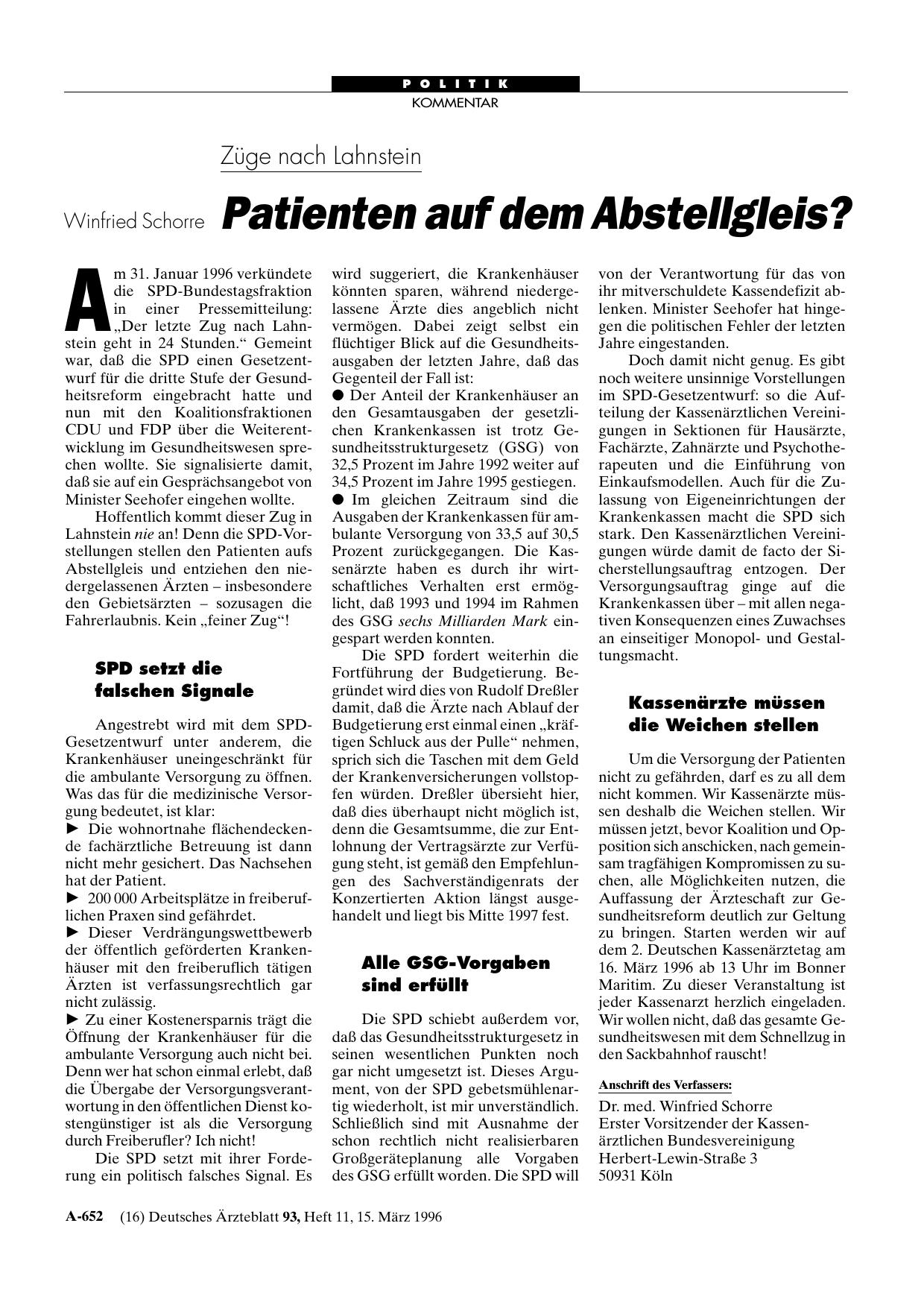 Vorschauseite 1: Züge nach Lahnstein: Patienten auf dem Abstellgleis?