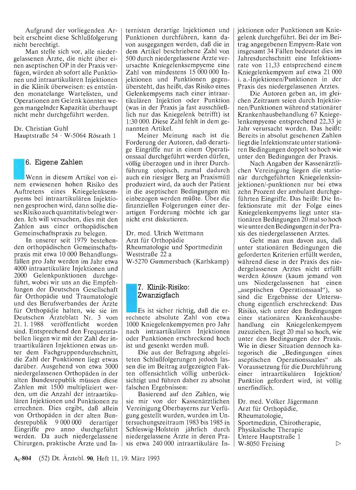Vorschauseite 1: Epidemiologie von Kniegelenkempyemen: 7. Klinik-Risiko: Zwanzigfach