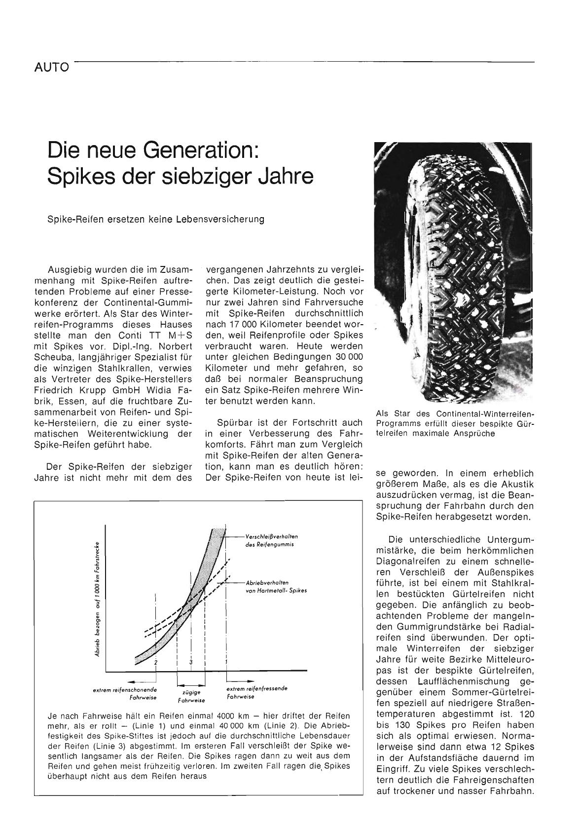 Vorschauseite 1: Die neue Generation: Spikes der siebziger Jahre