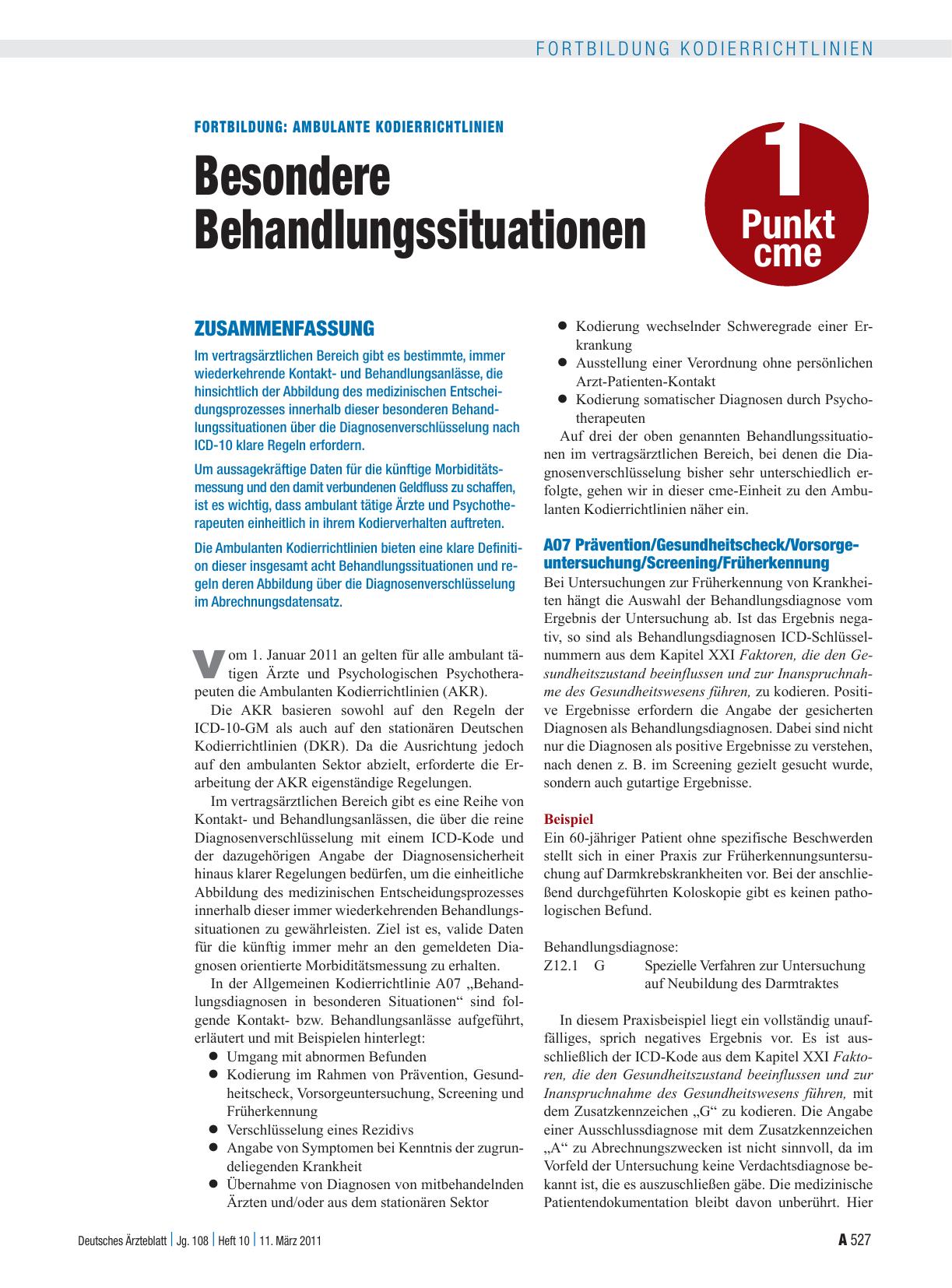 Vorschauseite 1: Ambulante Kodierrichtlinien: Besondere Behandlungssituationen