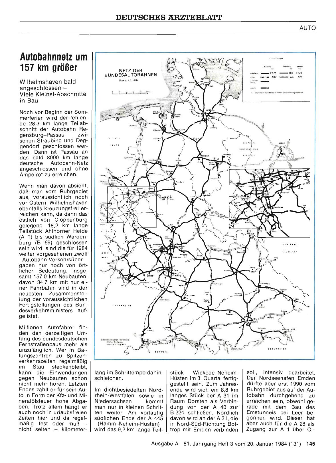 Vorschauseite 1: Autobahnnetz um 157 km größer