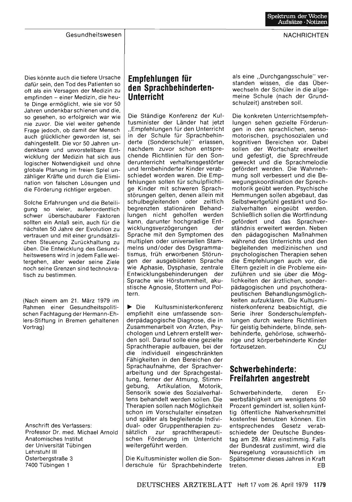 Vorschauseite 1: Empfehlungen für den SprachbehindertenUnterricht