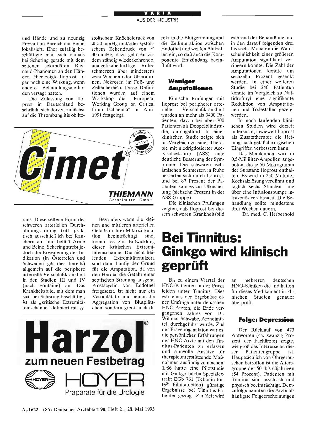 Vorschauseite 1: Bei Tinnitus: Ginkgo wird klinisch geprüft