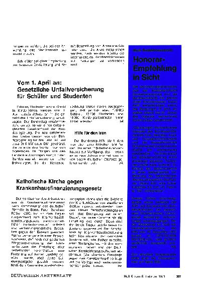 Vorschauseite 1: Vom 1. April an: Gesetzliche Unfallversicherung für Schüler und Studenten