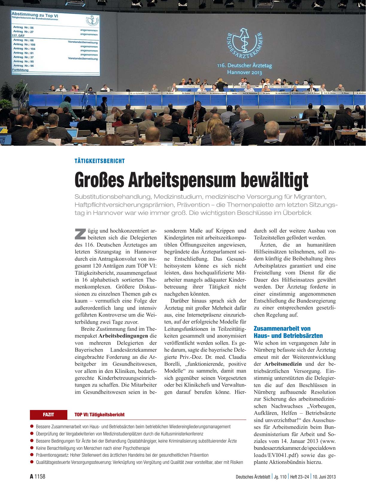 Vorschauseite 1: Tätigkeitsbericht: Großes Arbeitspensum bewältigt