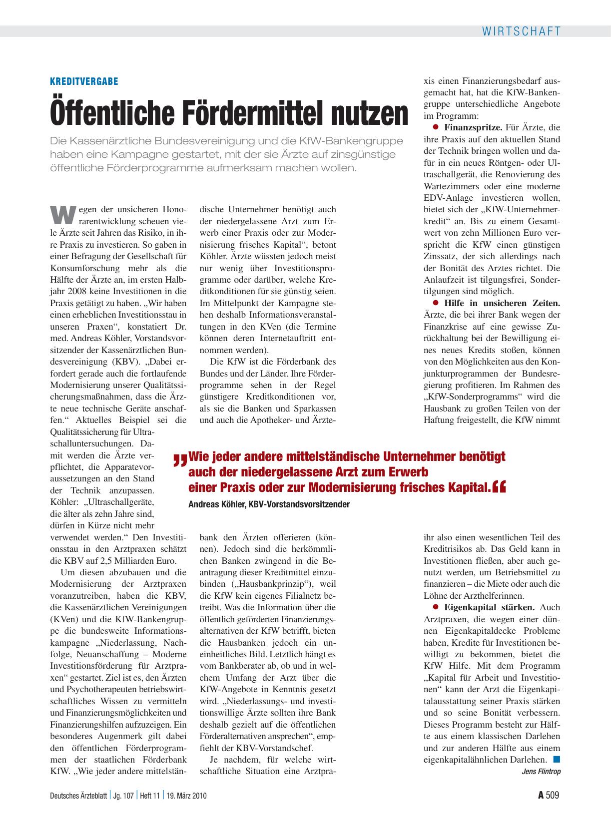 Vorschauseite 1: Kreditvergabe: Öffentliche Fördermittel nutzen