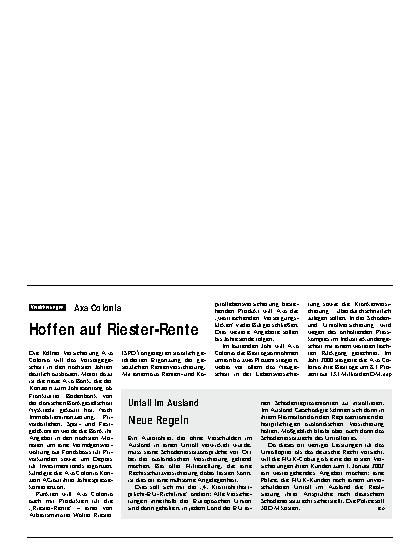 Vorschauseite 1: Unfall im Ausland: Neue Regeln