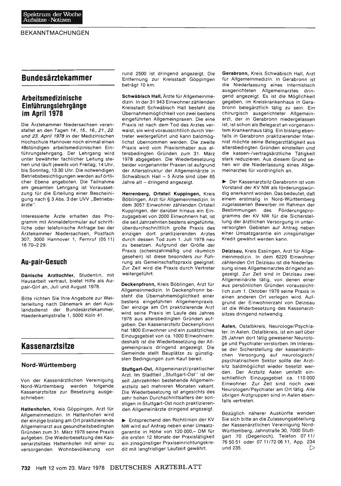 Vorschauseite 1: Bundesärztekammer: