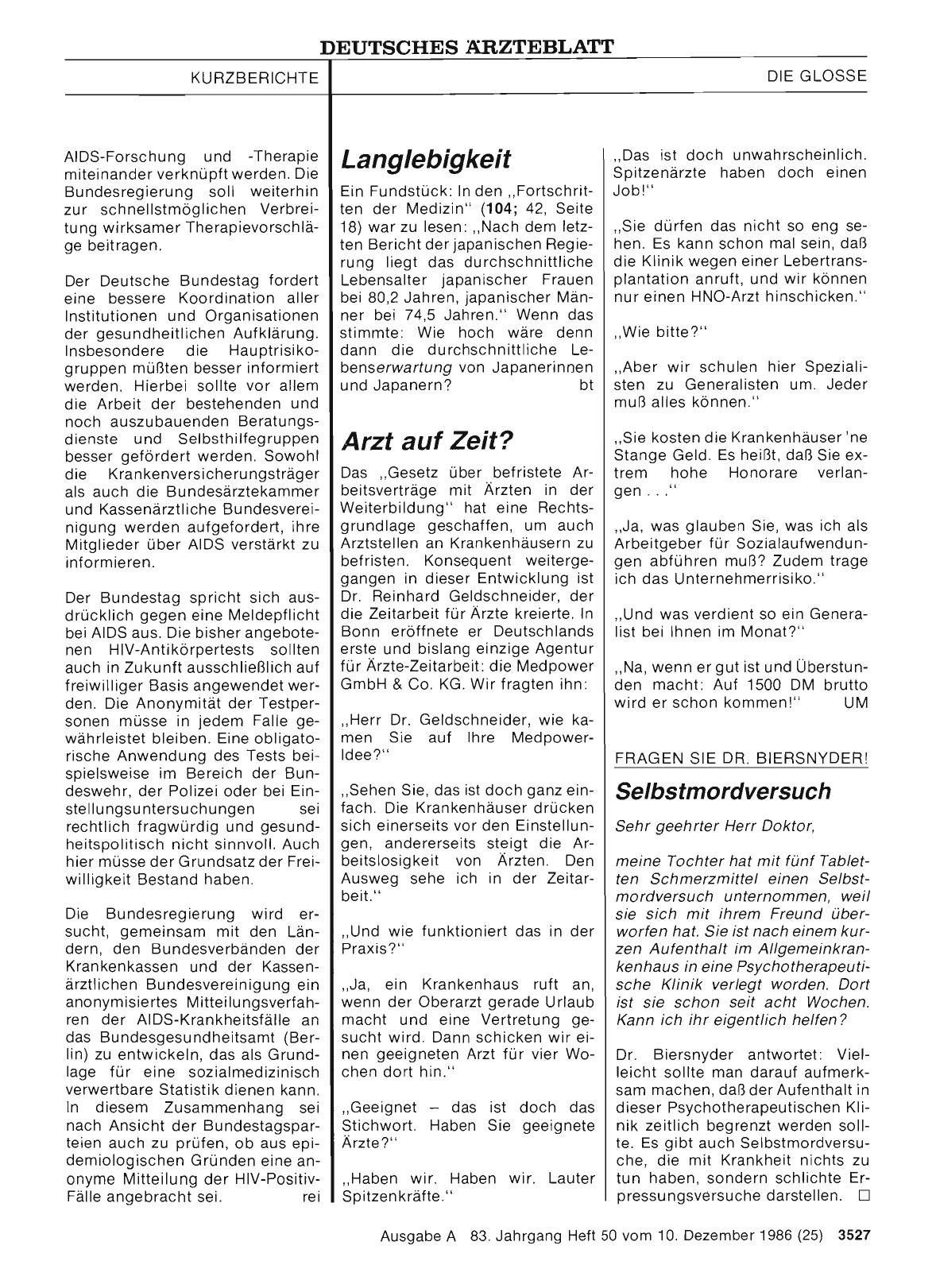 Vorschauseite 1: Arzt auf Zeit?