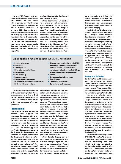 Vorschauseite 3: Coronapandemie: Warum das Testen in der Praxis so wichtig ist