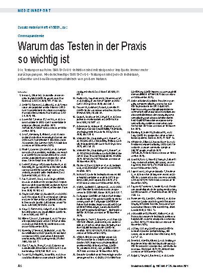 Vorschauseite 5: Coronapandemie: Warum das Testen in der Praxis so wichtig ist