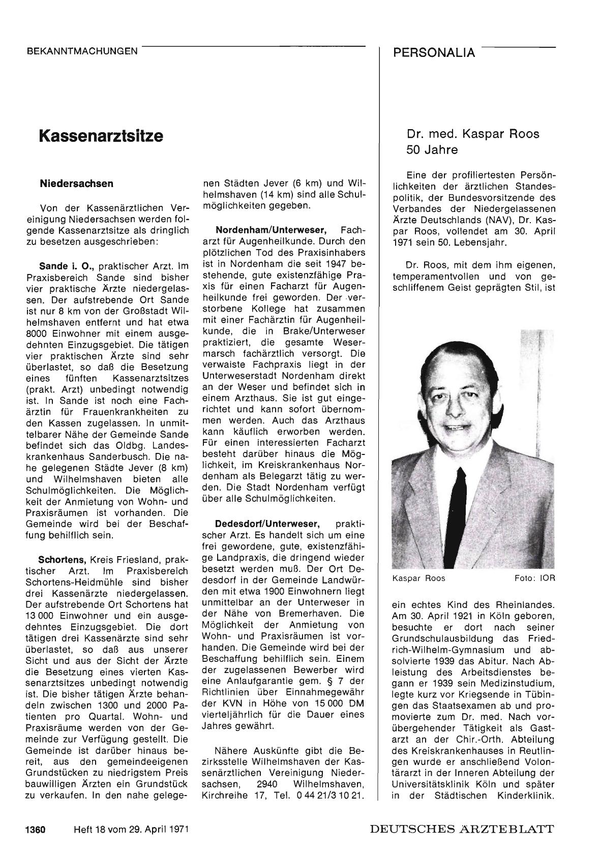 Vorschauseite 1: Kassenarztsitze
