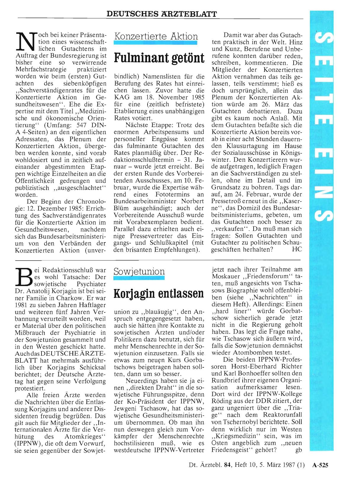 Vorschauseite 1: Konzertierte Aktion: Fulminant getönt