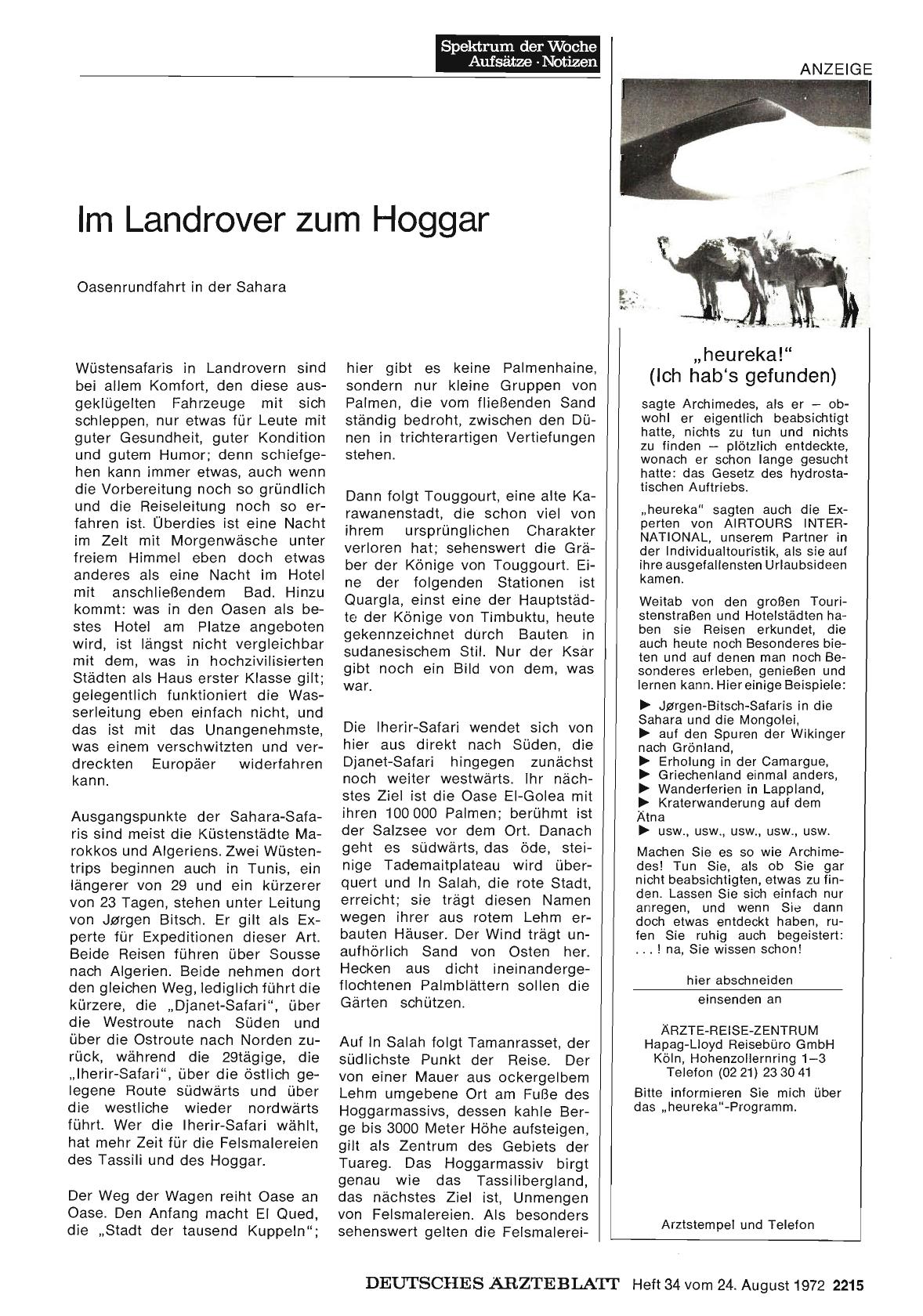 Vorschauseite 1: Im Landrover zum Hoggar