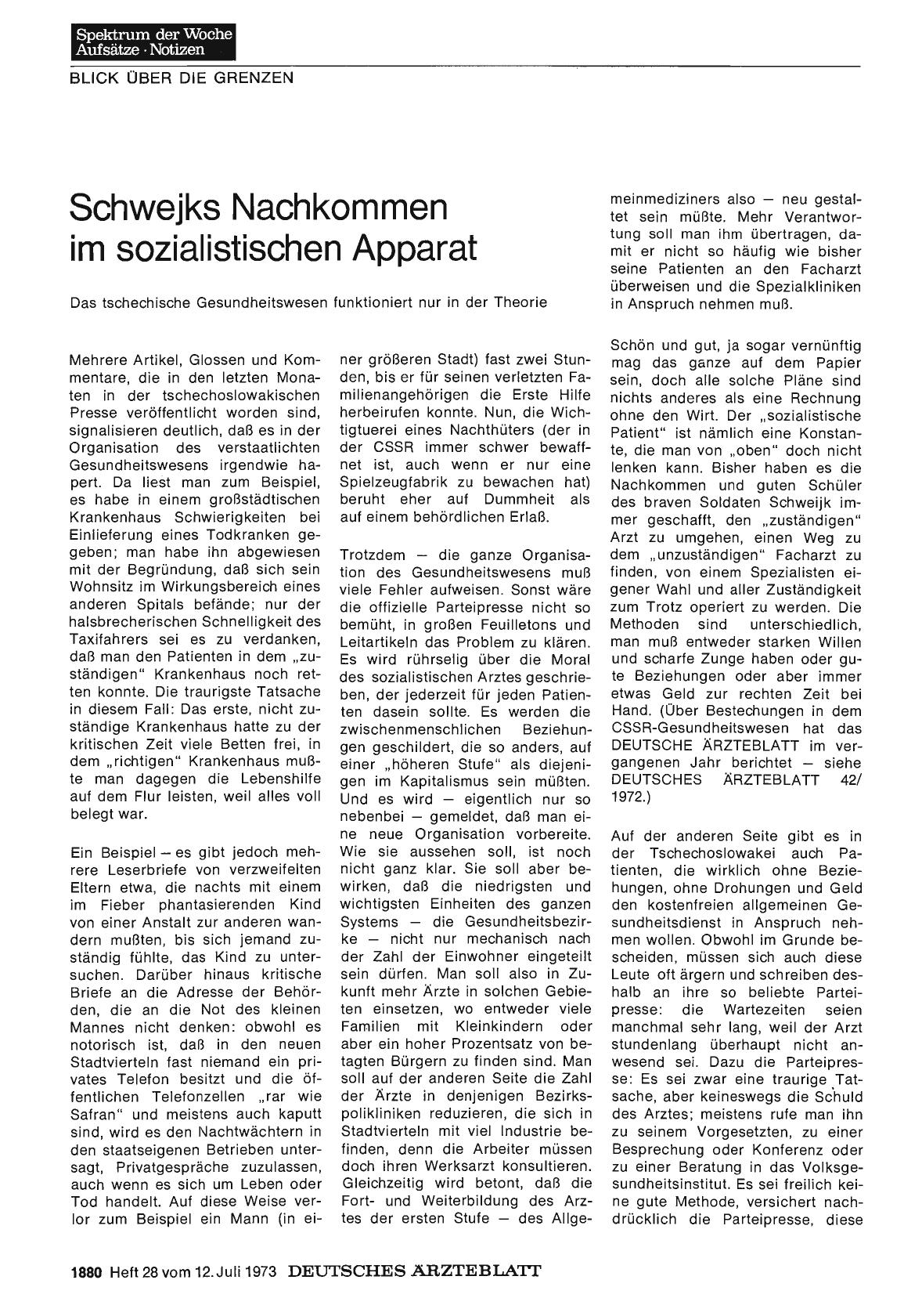Vorschauseite 1: Schwejks Nachkommen im sozialistischen Apparat