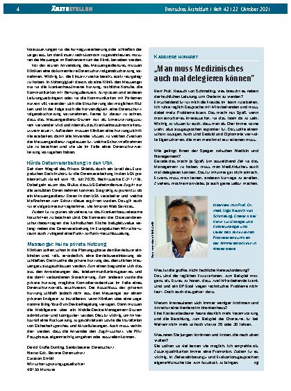 Vorschauseite 1: „Man muss Medizinisches auch mal delegieren können“