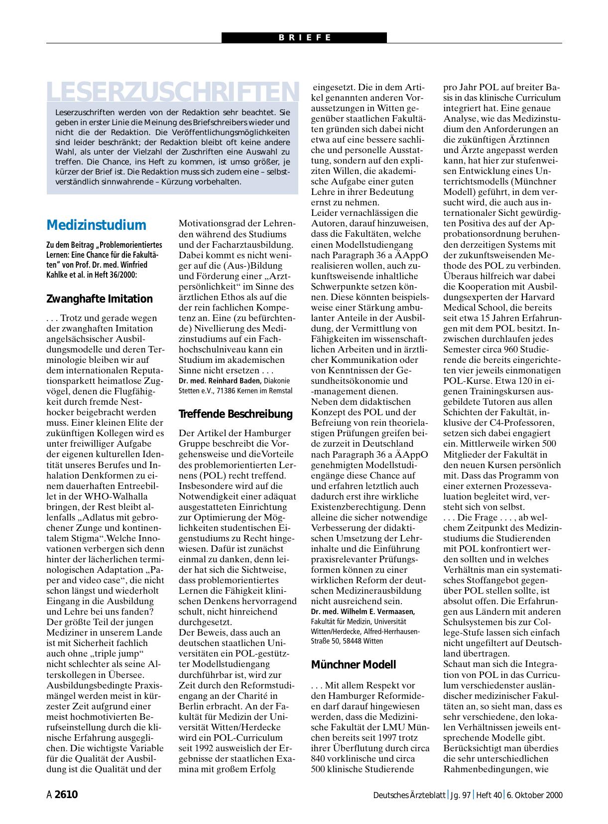Vorschauseite 1: Medizinstudium: Münchner Modell