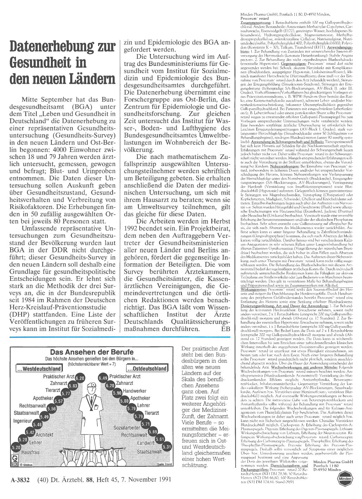 Vorschauseite 1: Datenerhebung zur Gesundheit in den neuen Ländern