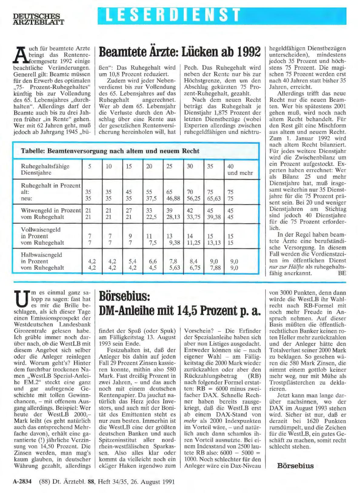 Vorschauseite 1: Börsebius: DM-Anleihe mit 14, 5 Prozent p. a.
